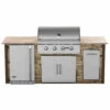 Coyote Ready-To-Assemble 8 Ft. Outdoor Kitchen Island For C-Series Gas Grill, Double Doors, Trash Bin And Outdoor Refrigerator - Brown Stacked Stone 2 Coyote Ready-To-Assemble 8 Ft. Outdoor Kitchen Island For C-Series Gas Grill, Double Doors, Trash Bin And Outdoor Refrigerator - Brown Stacked Stone -BBQDIRECT Shop Coyote Ready To Assemble 8 Ft Outdoor Kitchen Island for C Series Gas Grill Double Doors Trash Bin and Outdoor Refrigerator Brown Stacked Stone RTAC G8 SB