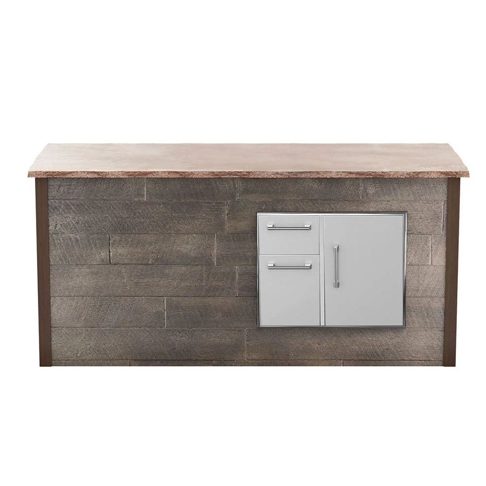 Coyote Ready-To-Assemble 8 Ft. Outdoor Kitchen Island For Door & Drawer Combo On Right - Brown Weathered Wood 3 Coyote Ready-To-Assemble 8 Ft. Outdoor Kitchen Island For Door & Drawer Combo On Right - Brown Weathered Wood