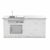 Coyote Ready-To-Assemble 8 Ft. Outdoor Kitchen Island For Refreshment Center And Access Door On Left - White Reclaimed Brick -BBQDIRECT Shop Coyote Ready To Assemble 8 Ft Outdoor Kitchen Island for Refreshment Center and Access Door on Left White Reclaimed Brick RTAC B8 RL RW
