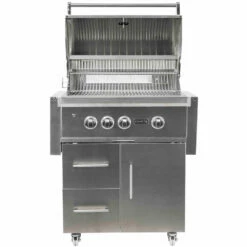 Coyote S-Series 30-Inch 3-Burner Freestanding Propane Gas Grill With RapidSear Infrared Burner And Rotisserie -BBQDIRECT Shop Coyote S Series 30 Inch 3 Burner Freestanding Propane Gas Grill with RapidSear Infrared Burner and Rotisserie C2SL30LP FS Open