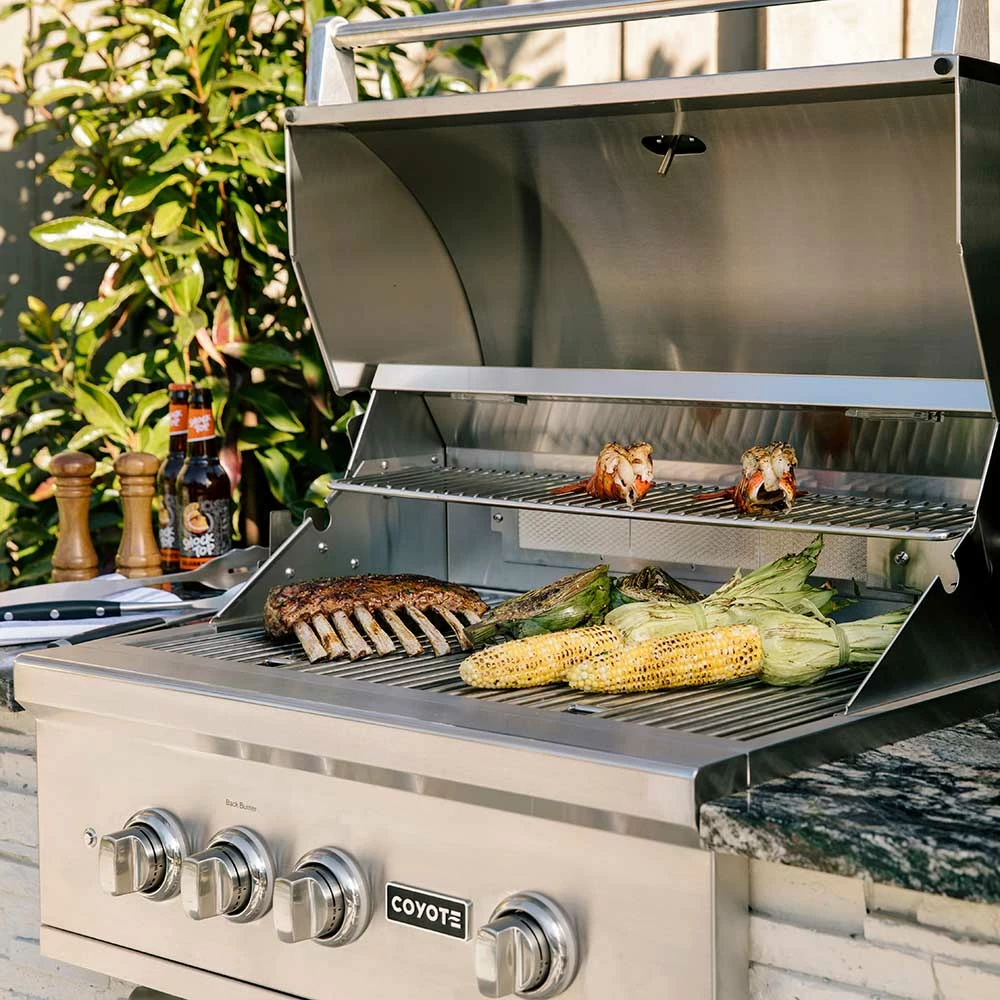 Coyote S-Series 30-Inch 3-Burner Built-In Propane Gas Grill With RapidSear Infrared Burner And Rotisserie 5 Coyote S-Series 30-Inch 3-Burner Built-In Propane Gas Grill With RapidSear Infrared Burner And Rotisserie - Image 3