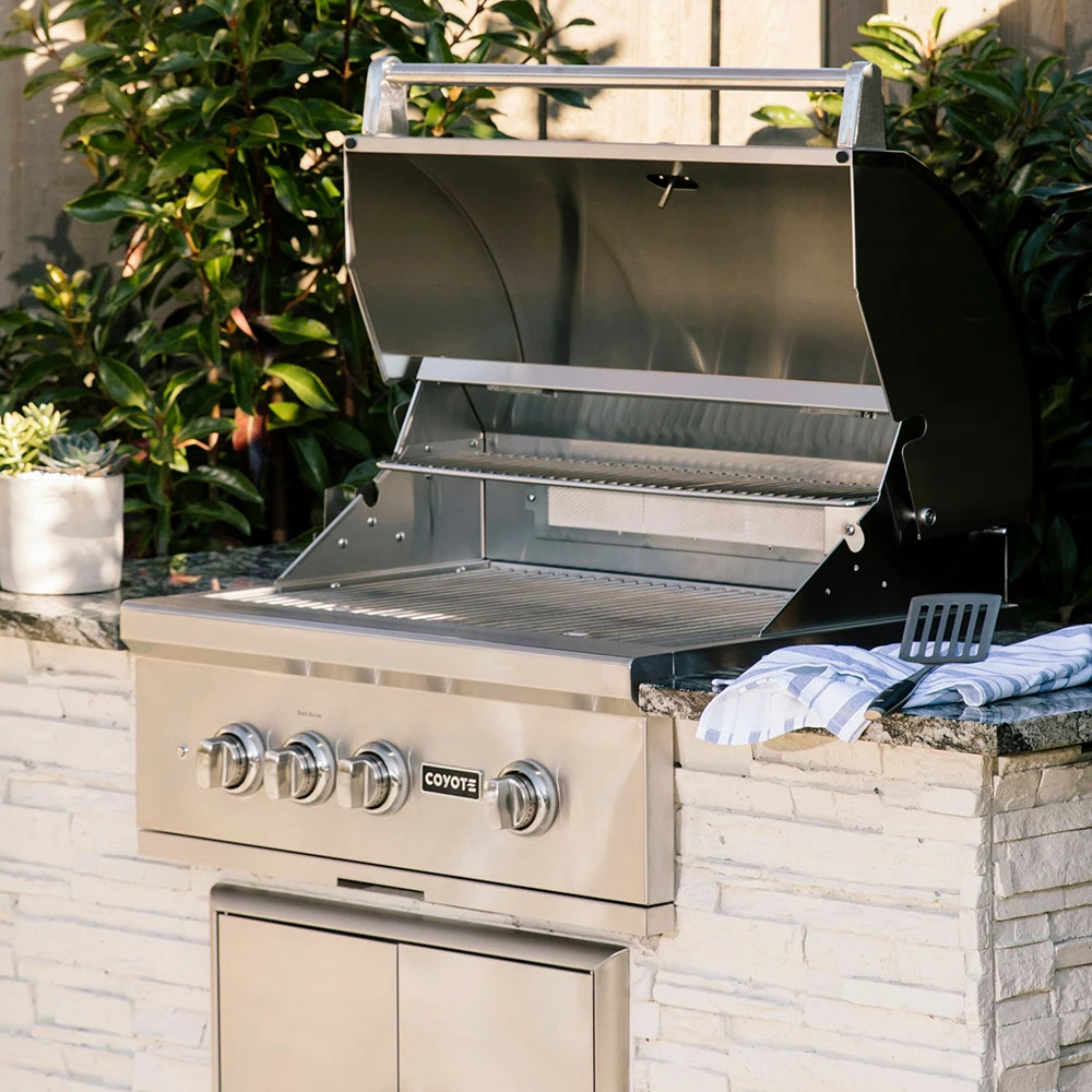 Coyote S-Series 30-Inch 3-Burner Built-In Propane Gas Grill With RapidSear Infrared Burner And Rotisserie 4 Coyote S-Series 30-Inch 3-Burner Built-In Propane Gas Grill With RapidSear Infrared Burner And Rotisserie - Image 2