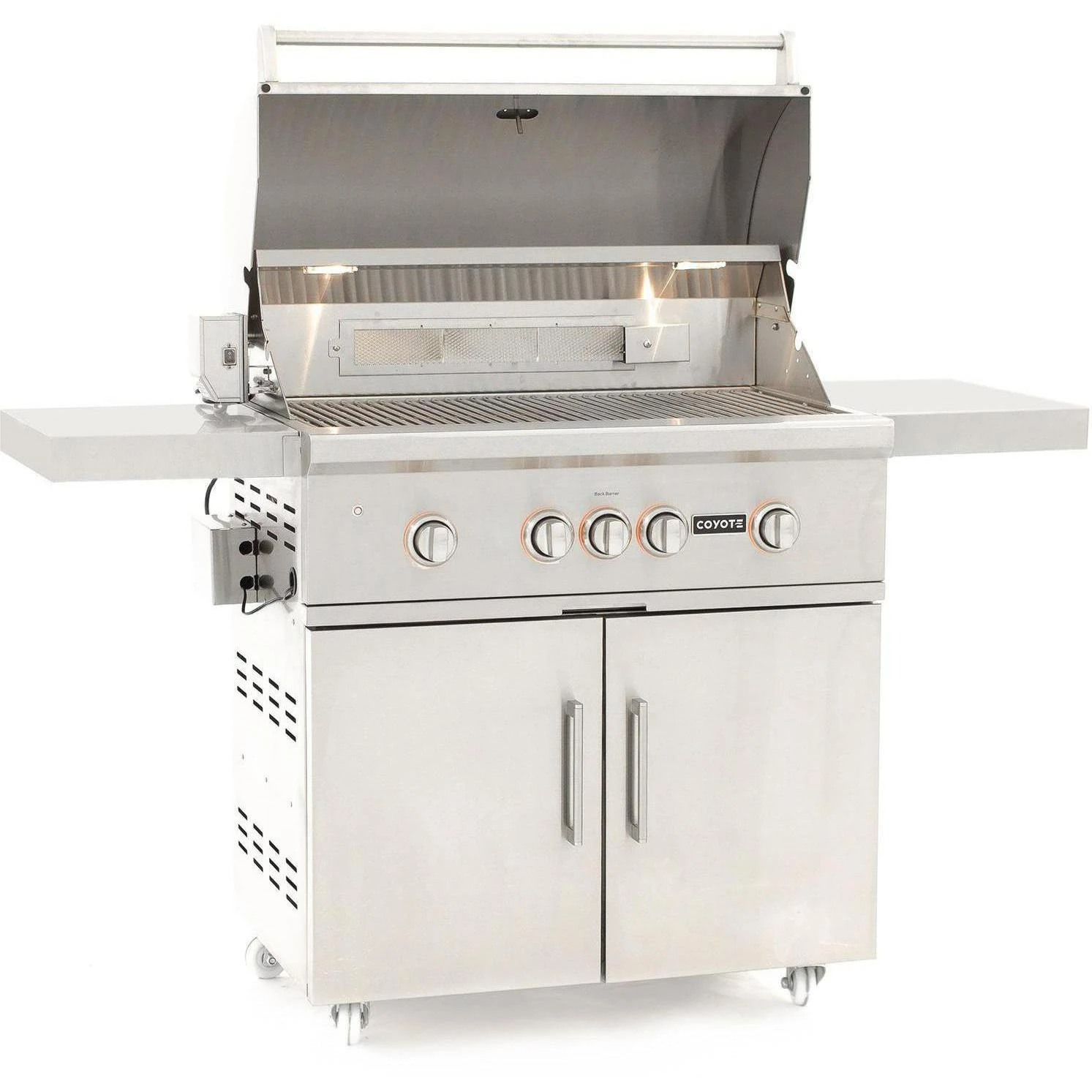 Coyote S-Series 36-Inch 4-Burner Freestanding Propane Gas Grill With RapidSear Infrared Burner And Rotisserie 4 Coyote S-Series 36-Inch 4-Burner Freestanding Propane Gas Grill With RapidSear Infrared Burner And Rotisserie - Image 2