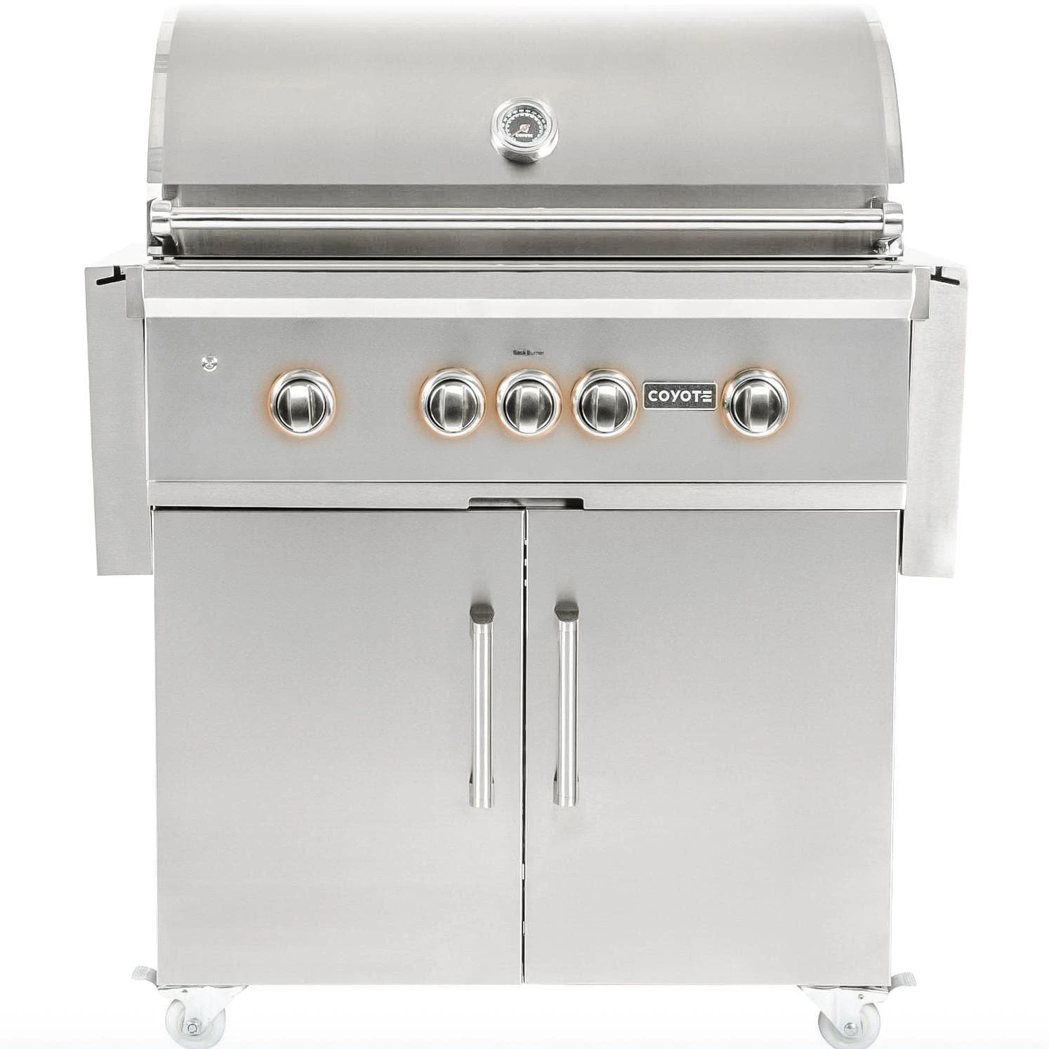 Coyote S-Series 36-Inch 4-Burner Freestanding Propane Gas Grill With RapidSear Infrared Burner And Rotisserie 3 Coyote S-Series 36-Inch 4-Burner Freestanding Propane Gas Grill With RapidSear Infrared Burner And Rotisserie