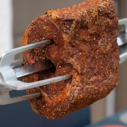 Everdure By Heston HUB 54-Inch Freestanding Charcoal Grill With Rotisserie 21 Everdure By Heston HUB 54-Inch Freestanding Charcoal Grill With Rotisserie -BBQDIRECT Shop Everdure by Heston HUB 54 Inch Freestanding Charcoal Grill with Rotisserie and Electronic Ignition HBCE2BUS Lifestyle Rotisserie