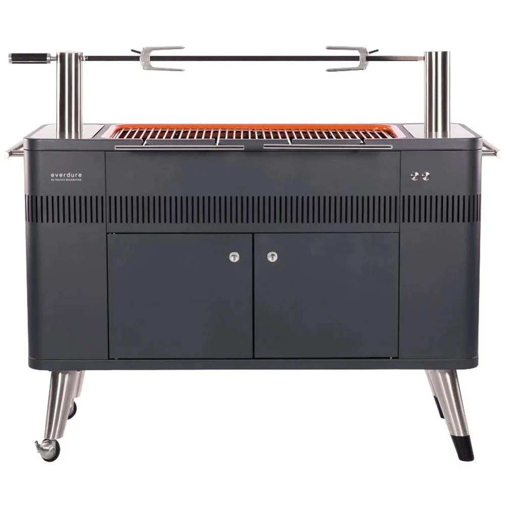 Everdure By Heston HUB 54-Inch Freestanding Charcoal Grill With Rotisserie 3 Everdure By Heston HUB 54-Inch Freestanding Charcoal Grill With Rotisserie