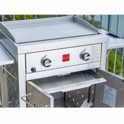 Fuego Grills 27-Inch 2-Burner Freestanding Natural Gas Commercial Style Flat Top Griddle -BBQDIRECT Shop F27S Griddle lifestyle 2 1