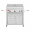 Fuego Grills Pro 36-Inch 3-Burner Freestanding Natural Gas Grill With Rear Infrared Burner And Interior Lighting -BBQDIRECT Shop F36S PRO 3