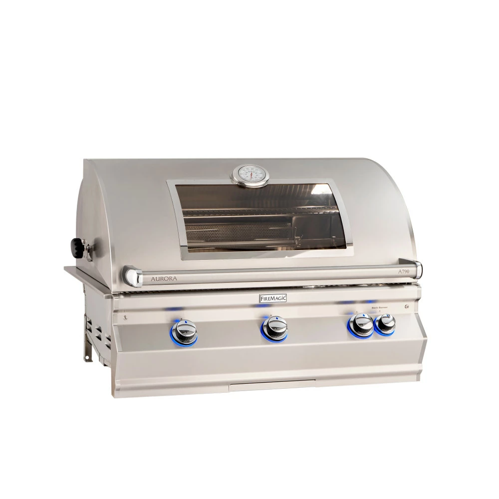 Fire Magic Aurora A790i 36-Inch 3-Burner Built-In Natural Gas Grill With Rear Burner And Magic View Window 3 Fire Magic Aurora A790i 36-Inch 3-Burner Built-In Natural Gas Grill With Rear Burner And Magic View Window