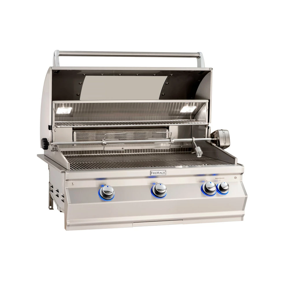 Fire Magic Aurora A790i 36-Inch 3-Burner Built-In Natural Gas Grill With Rear Burner And Magic View Window 4 Fire Magic Aurora A790i 36-Inch 3-Burner Built-In Natural Gas Grill With Rear Burner And Magic View Window - Image 2