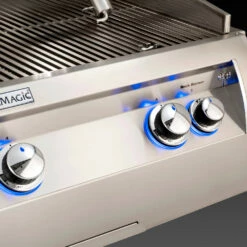 Fire Magic Echelon Diamond E790i 36-Inch 3-Burner Built-In Natural Gas Grill With Analog Thermometer And Rear Burner 21 Fire Magic Echelon Diamond E790i 36-Inch 3-Burner Built-In Natural Gas Grill With Analog Thermometer And Rear Burner -BBQDIRECT Shop FM Closeup Echelon Back lit Knobs 1