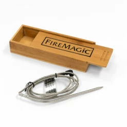 Fire Magic Echelon Black Diamond H790i 36-Inch 3-Burner Built-In Propane Gas Grill With Digital Thermometer, Rear Burner And Magic View Window 21 Fire Magic Echelon Black Diamond H790i 36-Inch 3-Burner Built-In Propane Gas Grill With Digital Thermometer, Rear Burner And Magic View Window -BBQDIRECT Shop FM Closeup Echelon Meat Probe with Box