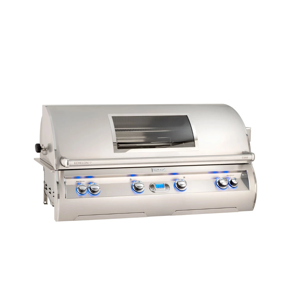 Fire Magic Echelon Diamond E1060i 48-Inch 4-Burner Built-In Natural Gas Grill With Digital Thermometer, Rear Burner, Infrared Burner And Magic View Window 3 Fire Magic Echelon Diamond E1060i 48-Inch 4-Burner Built-In Natural Gas Grill With Digital Thermometer, Rear Burner, Infrared Burner And Magic View Window