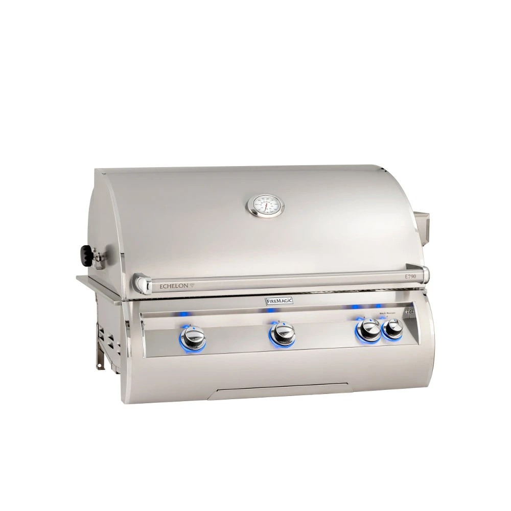 Fire Magic Echelon Diamond E790i 36-Inch 3-Burner Built-In Natural Gas Grill With Analog Thermometer, Rear Burner And Infrared Burner 3 Fire Magic Echelon Diamond E790i 36-Inch 3-Burner Built-In Natural Gas Grill With Analog Thermometer, Rear Burner And Infrared Burner