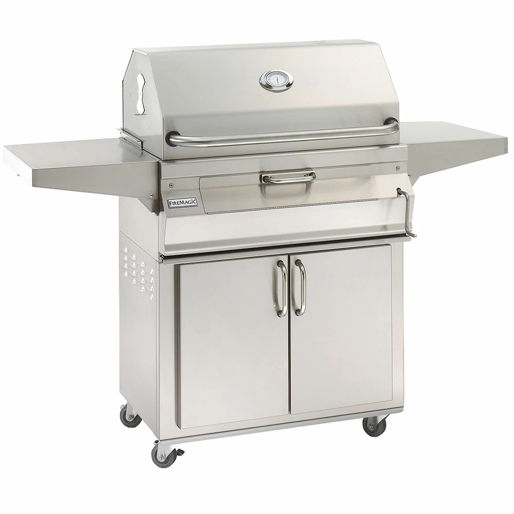 Fire Magic Legacy 24-Inch Freestanding Stainless Steel Smoker Charcoal Grill 3 Fire Magic Legacy 24-Inch Freestanding Stainless Steel Smoker Charcoal Grill