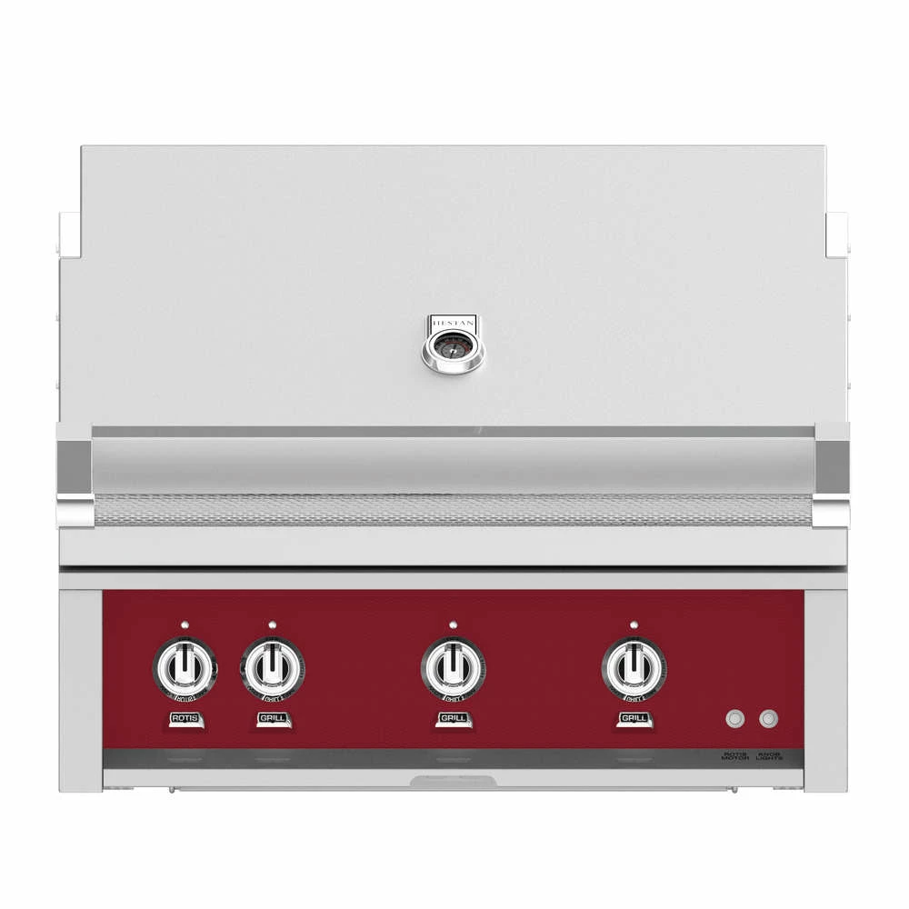 Hestan 36-Inch 3-Burner Built-In Propane Gas Grill With Infrared Sear Burner And Rotisserie Burner - Tin Roof 3 Hestan 36-Inch 3-Burner Built-In Propane Gas Grill With Infrared Sear Burner And Rotisserie Burner - Tin Roof