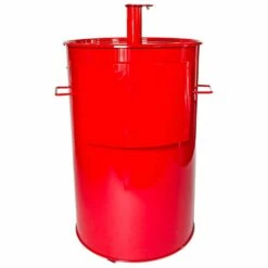 Gateway Drum Smokers Sizzle Edition 55 Gallon Charcoal BBQ Smoker - Gloss Red 20 Gateway Drum Smokers Sizzle Edition 55 Gallon Charcoal BBQ Smoker - Gloss Red -BBQDIRECT Shop Gateway Drum Smokers 55 Gallon Charcoal BBQ Smoker Gloss Red 55133 Rear View