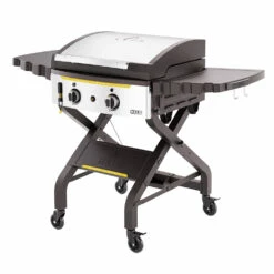 Halo Elite 2B 24-Inch 2-Burner Freestanding Propane Gas Commercial Style Flat Top Griddle With Hood