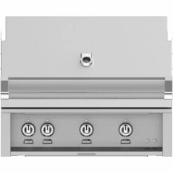 Hestan 36-Inch 3-Burner Built-In Natural Gas Grill With Infrared Sear Burner And Rotisserie Burner - Steeletto
