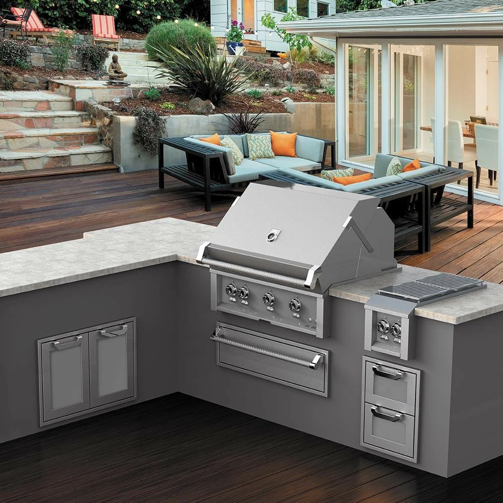 Hestan 36-Inch 3-Burner Built-In Propane Gas Grill With Infrared Sear Burner And Rotisserie Burner - Steeletto 4 Hestan 36-Inch 3-Burner Built-In Propane Gas Grill With Infrared Sear Burner And Rotisserie Burner - Steeletto - Image 2