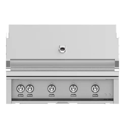 Hestan 42-Inch 4-Burner Built-In Natural Gas Grill With All Infrared Sear Burners And Rotisserie Burner - Steeletto