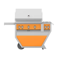 Hestan 36-Inch 3-Burner Freestanding Natural Gas Grill With All Infrared Sear Burners And Rotisserie Burner On Deluxe Cart With Double Side Burner - Citra