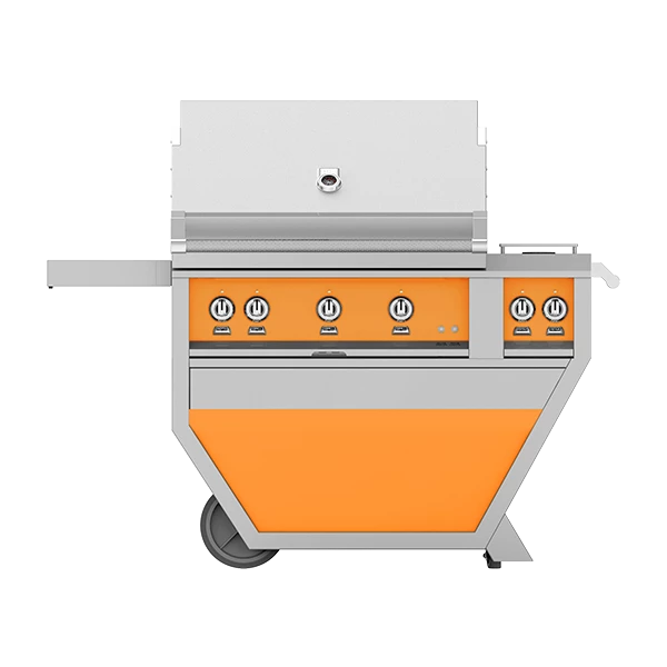 Hestan 36-Inch 3-Burner Freestanding Natural Gas Grill With All Infrared Sear Burners And Rotisserie Burner On Deluxe Cart With Double Side Burner - Citra 3 Hestan 36-Inch 3-Burner Freestanding Natural Gas Grill With All Infrared Sear Burners And Rotisserie Burner On Deluxe Cart With Double Side Burner - Citra