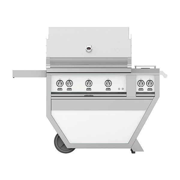 Hestan 36-Inch 3-Burner Freestanding Natural Gas Grill With Infrared Sear Burner And Rotisserie Burner On Deluxe Cart With Double Side Burner - Froth 3 Hestan 36-Inch 3-Burner Freestanding Natural Gas Grill With Infrared Sear Burner And Rotisserie Burner On Deluxe Cart With Double Side Burner - Froth