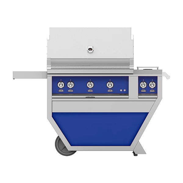 Hestan 36-Inch 3-Burner Freestanding Propane Gas Grill With All Infrared Sear Burners And Rotisserie Burner On Deluxe Cart With Double Side Burner - Prince 3 Hestan 36-Inch 3-Burner Freestanding Propane Gas Grill With All Infrared Sear Burners And Rotisserie Burner On Deluxe Cart With Double Side Burner - Prince