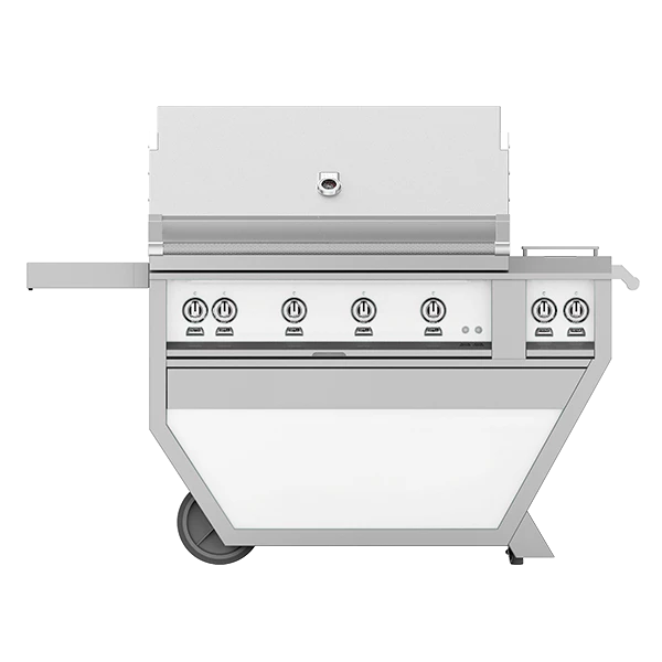 Hestan 42-Inch 4-Burner Freestanding Natural Gas Grill With Infrared Rotisserie Burner On Deluxe Cart With Double Side Burner - Froth 3 Hestan 42-Inch 4-Burner Freestanding Natural Gas Grill With Infrared Rotisserie Burner On Deluxe Cart With Double Side Burner - Froth