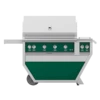 Hestan 42-Inch 4-Burner Freestanding Natural Gas Grill With Infrared Sear Burner And Rotisserie Burner On Deluxe Cart With Double Side Burner - Grove -BBQDIRECT Shop Hestan Deluxe Grill 42 grove 2