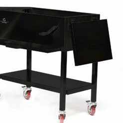 IG BBQ 30-Inch Freestanding Powder Coated Smoker Charcoal Grill 11 IG BBQ 30-Inch Freestanding Powder Coated Smoker Charcoal Grill -BBQDIRECT Shop IG BBQ 30 Inch Freestanding Powder Coated Charcoal Grill 92632 Side Shelves