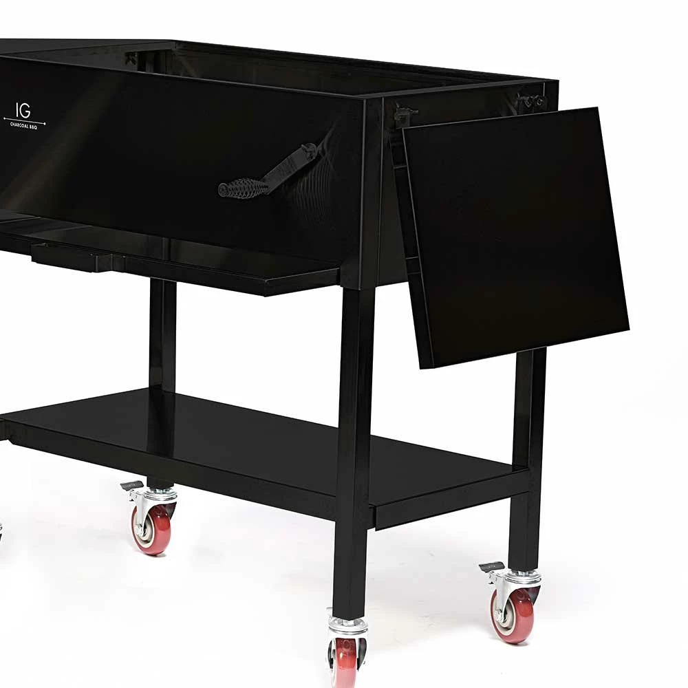 IG BBQ 30-Inch Freestanding Powder Coated Smoker Charcoal Grill 6 IG BBQ 30-Inch Freestanding Powder Coated Smoker Charcoal Grill - Image 4