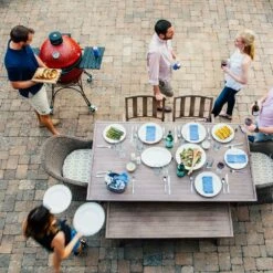 Kamado Joe Classic Joe II 18-Inch Charcoal Ceramic Kamado Grill -BBQDIRECT Shop Kamado Joe Classic Joe II 18 Inch Ceramic Grill KJ23RHC Lifestyle Dinner