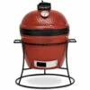 Kamado Joe Joe Jr 13-Inch Charcoal Ceramic Kamado Grill On Carrying Stand -BBQDIRECT Shop Kamado Joe Joe Jr 13 Inch Charcoal Ceramic Kamado Grill KJ13RH