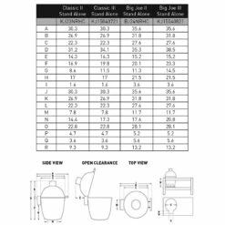 Kamado Joe Konnected Joe Digital 18-Inch Charcoal Ceramic Kamado Grill -BBQDIRECT Shop Kamado Joe Stand Alone Dimensions for All Kamado Joe Grills BBQGrills com