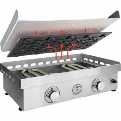 Le Griddle Big Texan 41-Inch 3-Burner Built-In / Countertop Propane Gas Commercial Style Flat Top Griddle 21 Le Griddle Big Texan 41-Inch 3-Burner Built-In / Countertop Propane Gas Commercial Style Flat Top Griddle -BBQDIRECT Shop Le Griddle 41 Inch Commercial Style Flat Top Griddle GFE105 Cooking Performance Cut Out