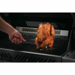 Napoleon Stainless Steel Chicken Roaster -BBQDIRECT Shop Low Res JPG 56034 BeerCanChickenRoaster InUse