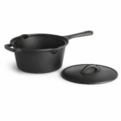Napoleon 7-Inch Cast Iron Sauce Pan With Lid 8 Napoleon 7-Inch Cast Iron Sauce Pan With Lid -BBQDIRECT Shop Low Res JPG 56051 Cast Iron Cast Iron Sauce Pan OnWhite Open