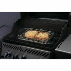 Napoleon Stainless Steel Flexible Grill Basket -BBQDIRECT Shop Low Res JPG 57012 90003 seafood starter kit expandable grill basket in use grill cheese on grill 1