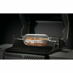 Napoleon Stainless Steel Rotisserie Grill Basket 10 Napoleon Stainless Steel Rotisserie Grill Basket -BBQDIRECT Shop Low Res JPG 64000 RotisserieBasket InUse SweetPotato