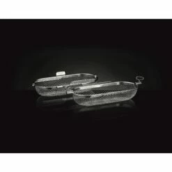 Napoleon Stainless Steel Rotisserie Grill Basket 12 Napoleon Stainless Steel Rotisserie Grill Basket -BBQDIRECT Shop Low Res JPG 64000 RotisserieBasket OnBlack Open