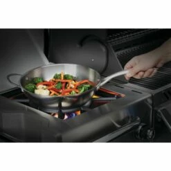 Napoleon 12-Inch Stainless Steel Wok 6 Napoleon 12-Inch Stainless Steel Wok -BBQDIRECT Shop Low Res JPG 70028 StainlessSteelWok InUse