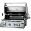Napoleon Built-In 700 Series 32-Inch Natural Gas Grill With Infrared Rear Burner - Stainless Steel -BBQDIRECT Shop Low Res JPG BIG32RB Grillhead Ang Open KnobsOff Lit Rotisserie