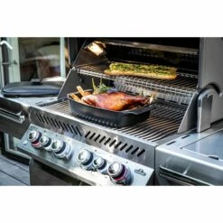 Napoleon Non-Stick Ceramic Casserole Dish With Lid -BBQDIRECT Shop Low Res JPG PRO500 3 with porcelain roastpan