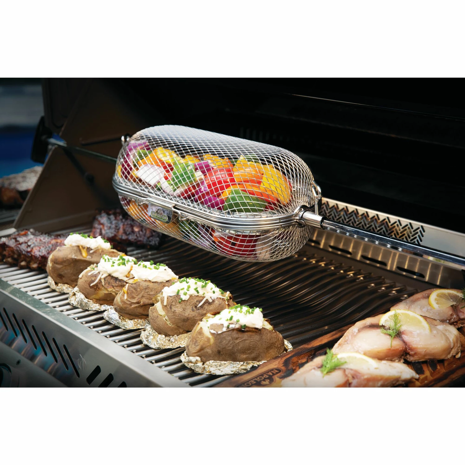 Napoleon Stainless Steel Rotisserie Grill Basket 8 Napoleon Stainless Steel Rotisserie Grill Basket - Image 6