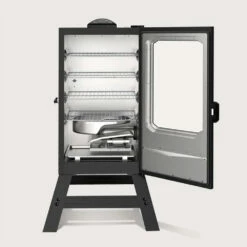 Masterbuilt 30-Inch Digital Electric Smoker With 4 Adjustable Racks And Window -BBQDIRECT Shop Masterbuilt 30 Inch Digital Electric Smoker with 4 Adjustable Racks MB20070421 Open