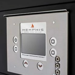 Memphis Grills Fully-Assembled 7 Ft. Outdoor Kitchen Island With Memphis Elite 39-Inch Pellet Grill - Powder Coated Aluminum -BBQDIRECT Shop Memphis Grills MGELITEISL Fully Assembled 7 Foot Outdoor Kitchen Island Island Controller