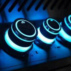 Napoleon Prestige PRO 665 RSIB Propane Gas With Infrared - Stainless Steel 17 Napoleon Prestige PRO 665 RSIB Propane Gas With Infrared - Stainless Steel -BBQDIRECT Shop Napoleon PR0 Prestige PRO 665 Propane Gas Grill with Infrared Rear Burner and Infrared Side Burner Angled View RGB Spectrum Night Light Knobs With Safetyglow