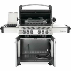 Napoleon Prestige 500 Natural Gas Grill With Infrared Rear Burner And Infrared Side Burner And Rotisserie Kit -Black 14 Napoleon Prestige 500 Natural Gas Grill With Infrared Rear Burner And Infrared Side Burner And Rotisserie Kit -Black -BBQDIRECT Shop Napoleon Prestige 500 Black Opened View